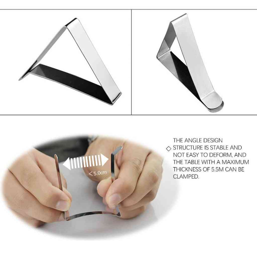 Rozsdamentes acél állítható asztalborító mappa klipsz