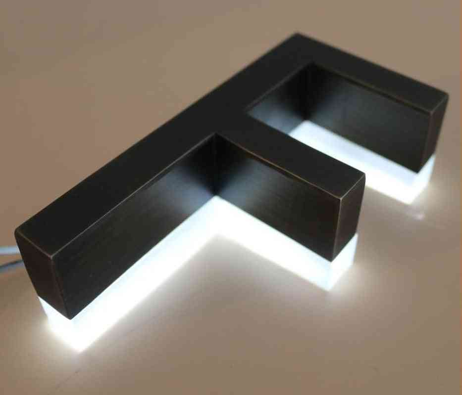 Outdoor Archaize Stainless Steel Acrylic Backlit Led Electrical Company 3d Logo Signs