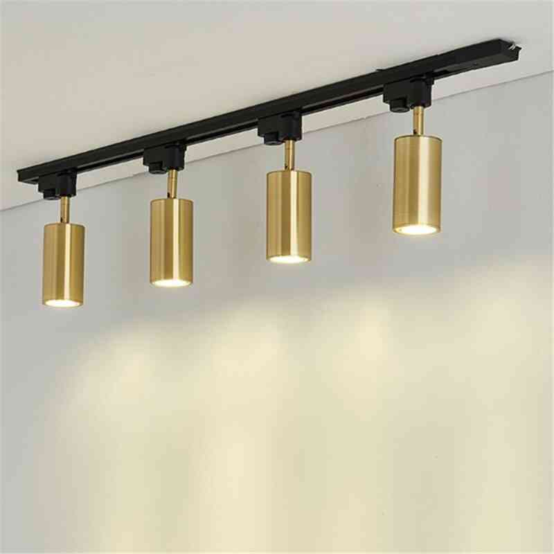 Luxury Brass Copper Track Spotlights Led Ceiling Lamp