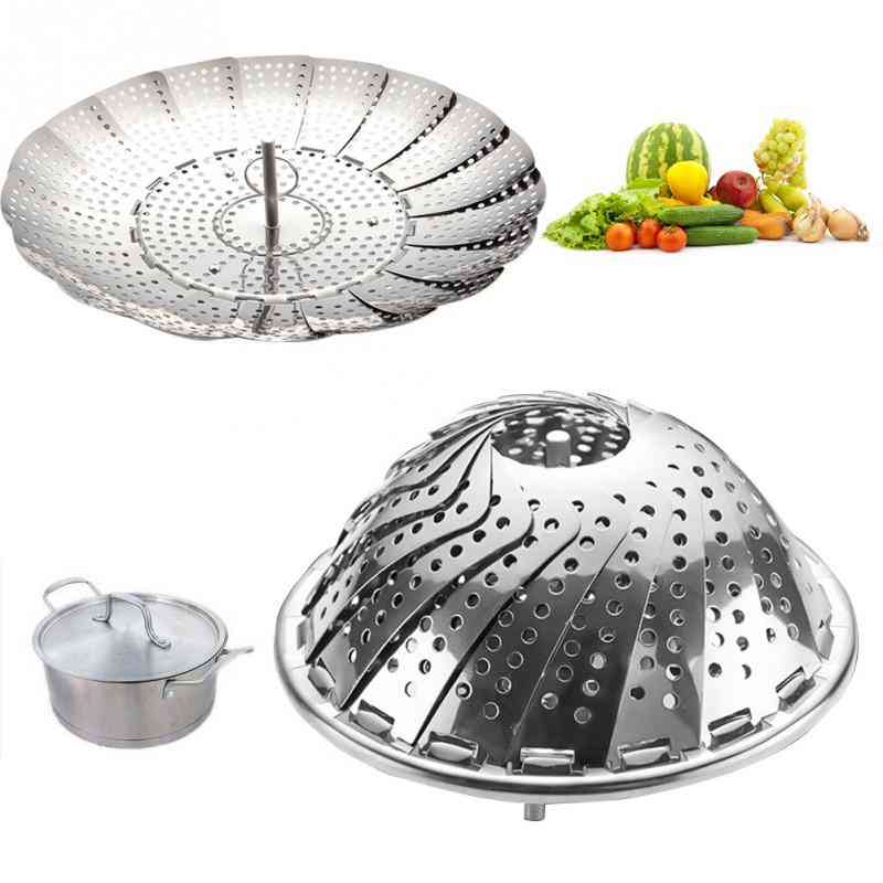Folding Dish Steam Stainless Steel Food Basket