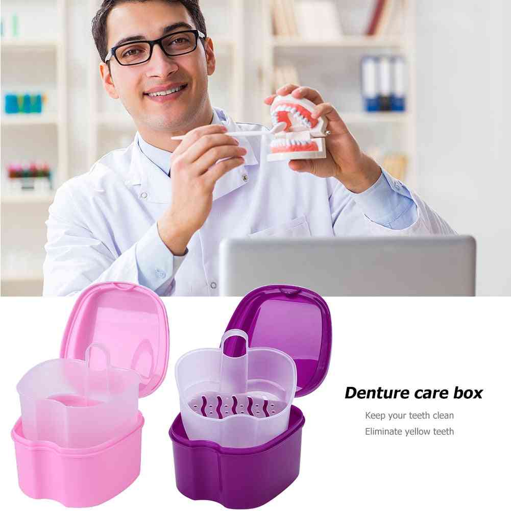 Denture False Teeth Container, Bath Box Organizer