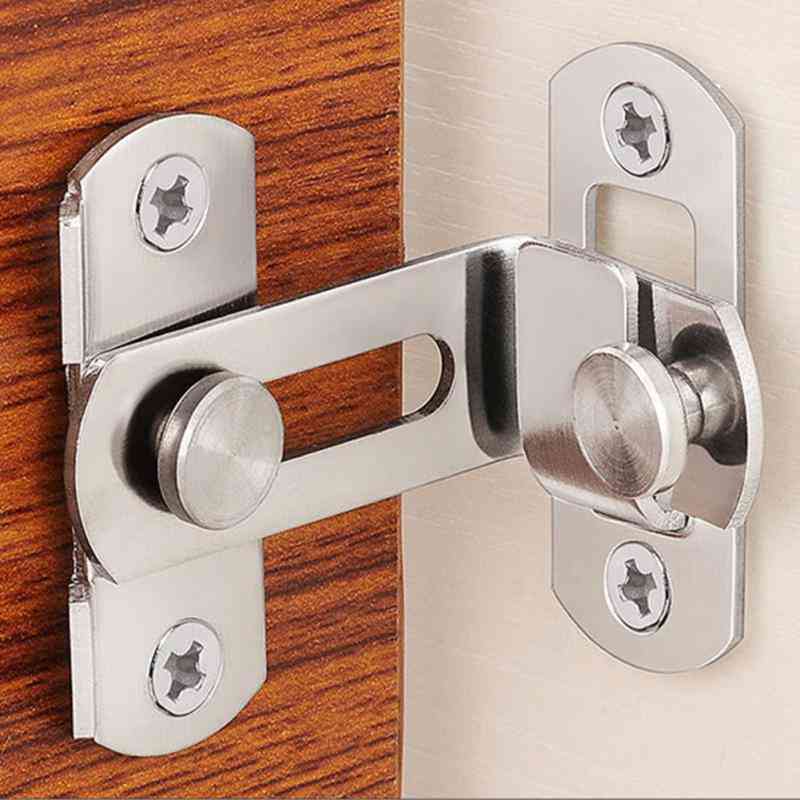 Sliding Doors Locks Right Angle Latch, Stainless Steel Door Buckle