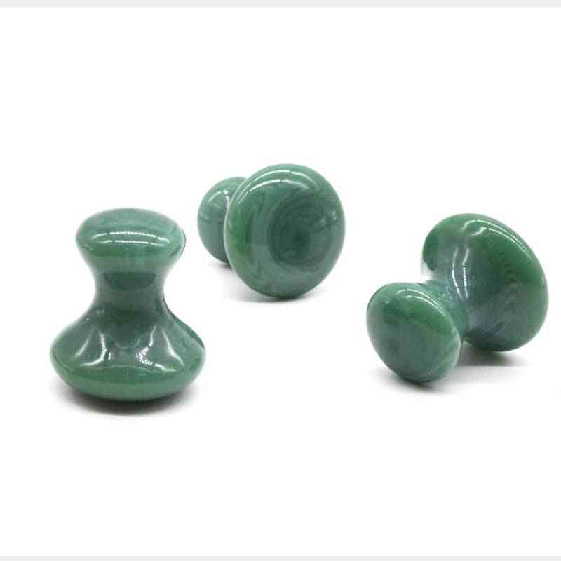 Natural Jade- Guasha Stone Board, Face Massager Scraper Tool