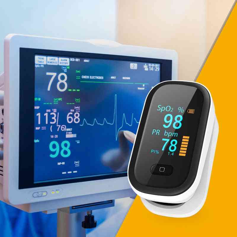 Professional Pulse Oximeter, Oled Blood Oxygen Pr Blood Oxygen Saturation Meter, Heart Rate Sensor Monitor