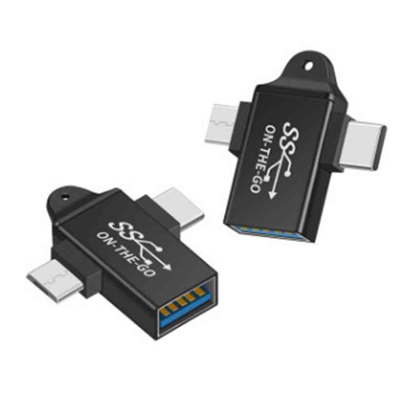 Type-c Micro Usb Otg Adapter For Android Huawei Transmit Converters