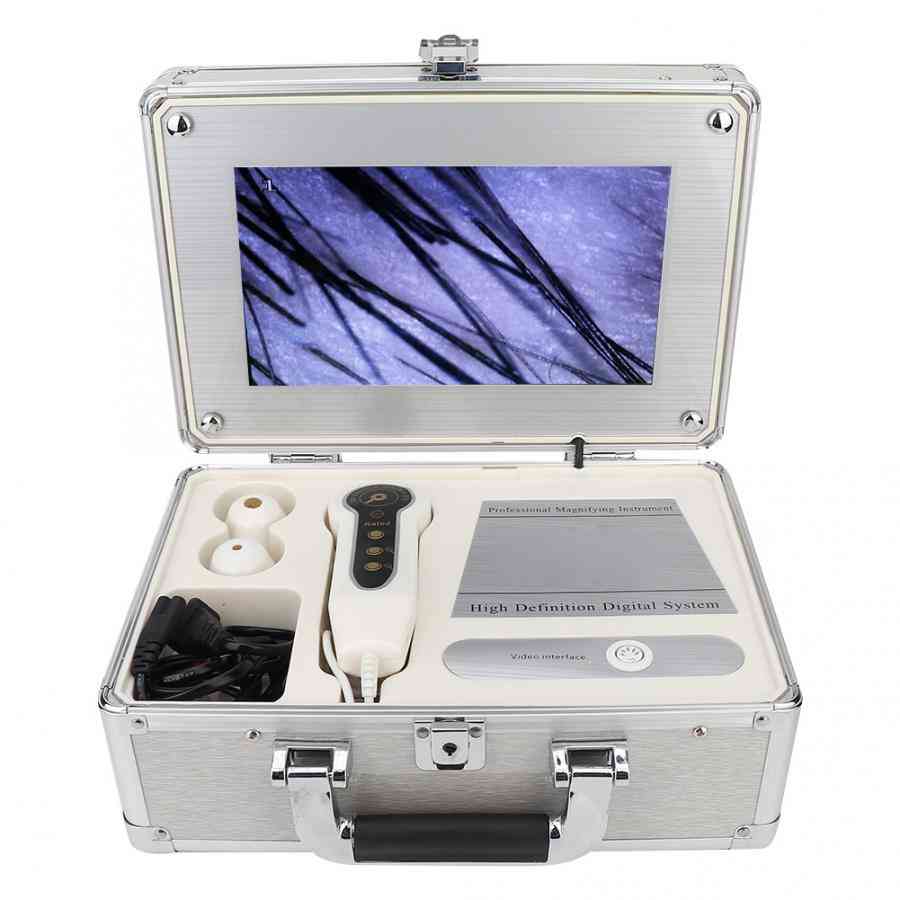 Digital dermoskopi detektor- lcd ansigtshud, analysator hår maskine