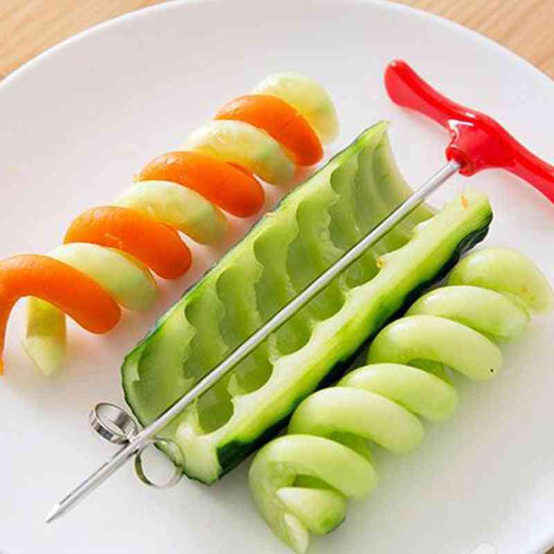 Vegetables Spiral Knife Potato Carrot Cucumber Chopper Easy Spiral Screw Slicer Cutter