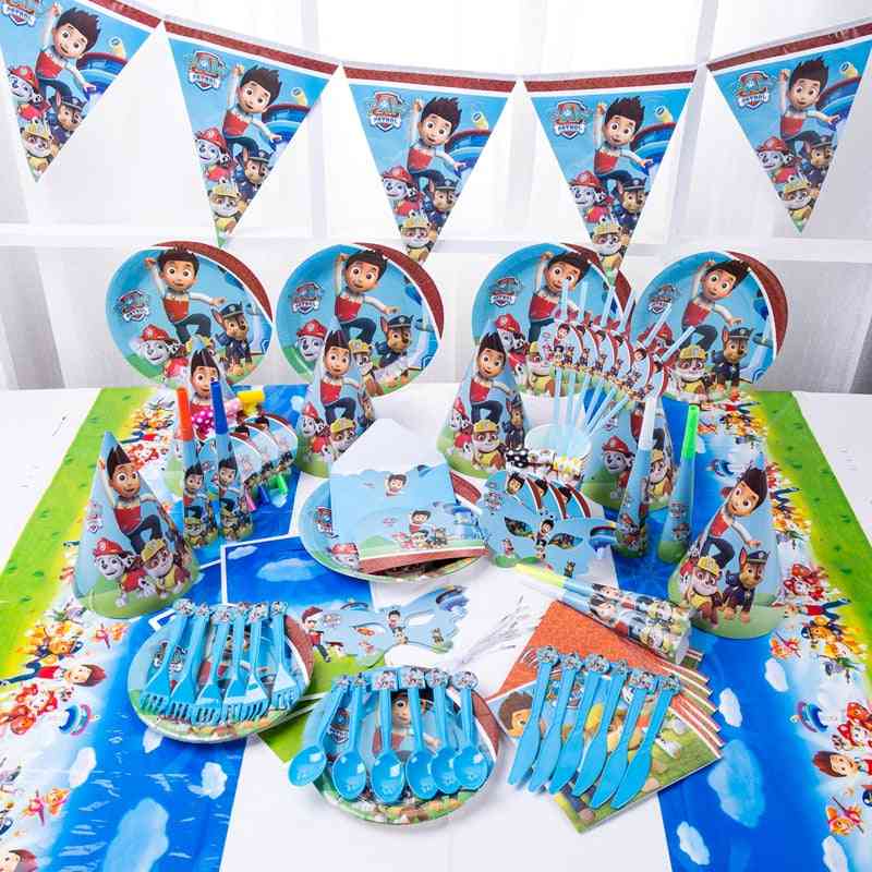 Paw Patrol Design Kids Balloon / Disposable Tableware For Decorations