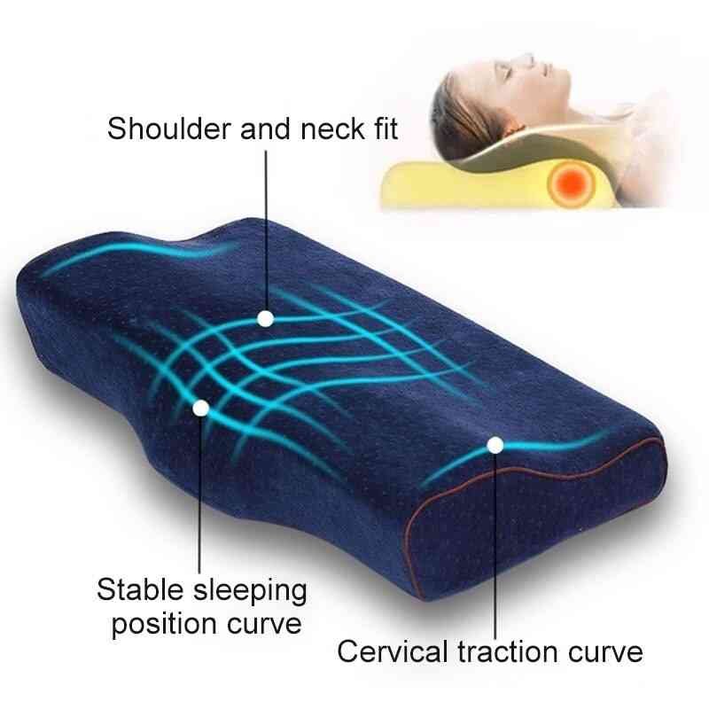 Ortopedinen muistivaahto - hidas rebound, niskaa suojaava tyyny