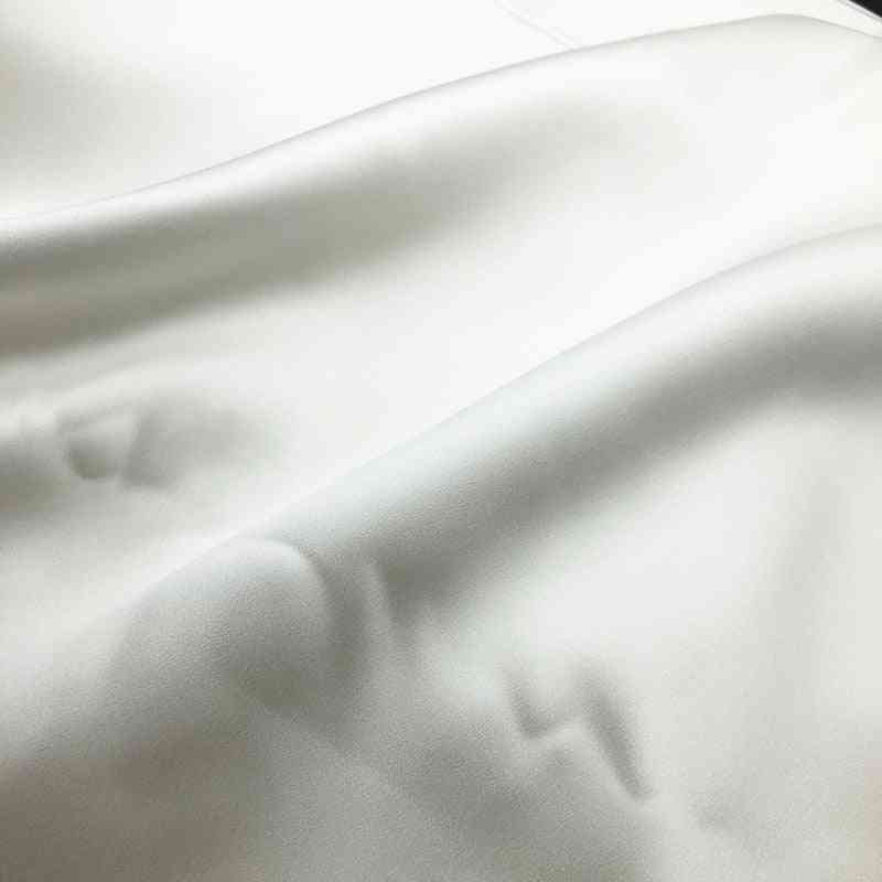 Valódi selyemfehér spandex szatén selyemruha szövet