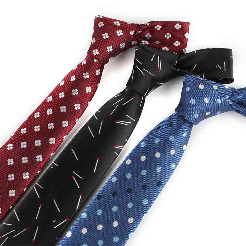 Corbatas Gravata- Jacquard Slim Fashion, Dot Neckties