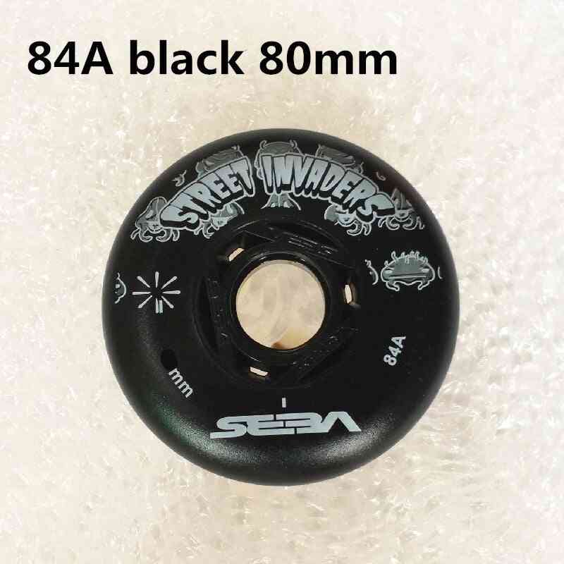 84a Street Invaders Skating Seba Wheel 80 76 72mm Patines Tire For Roller Fsk Inline Skates Wheel For Seba Hv 4 Pieces/lot