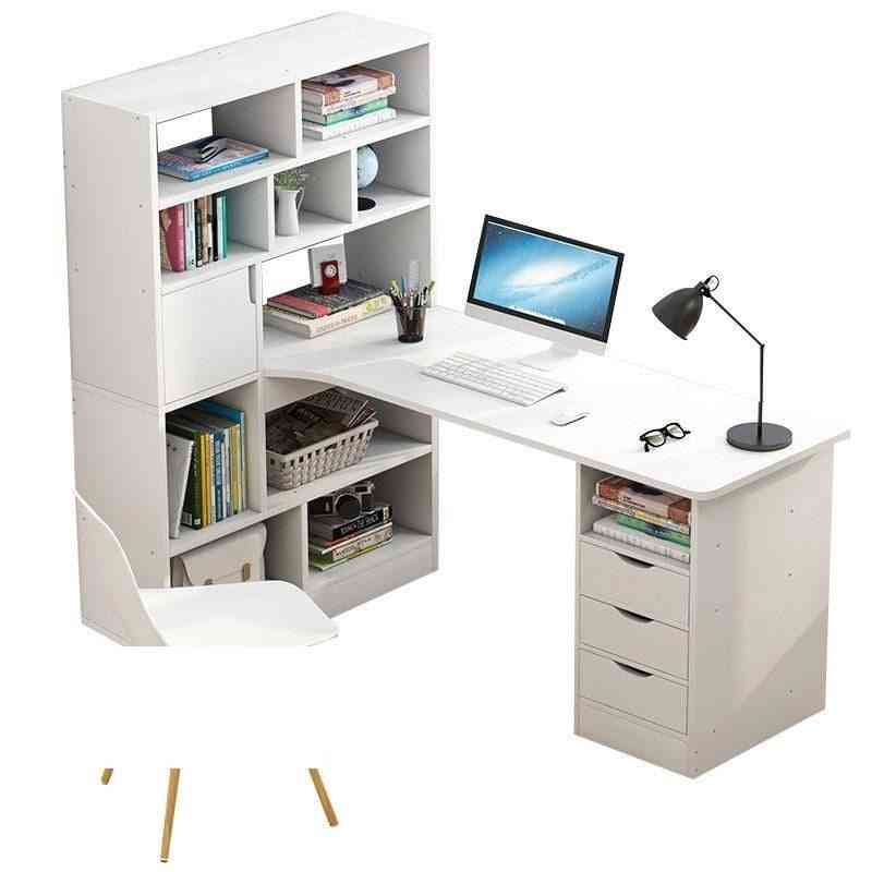 Bed Bedside Laptop Stand Computer Tablo Desk Table With Bookshelf