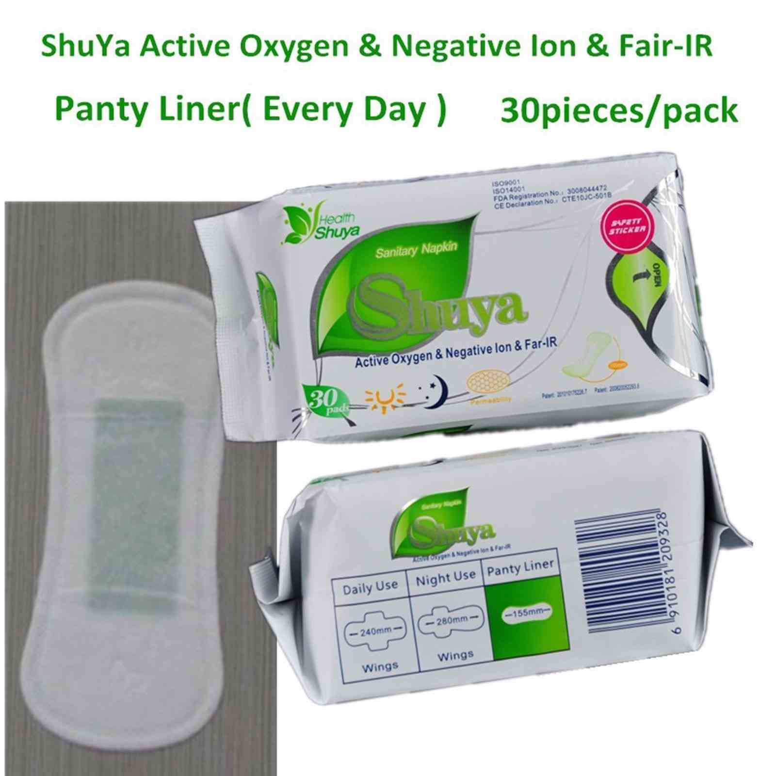 3 Bags Organic Cotton Panty Liners Anion Active Oxygen 30 Liner(s)