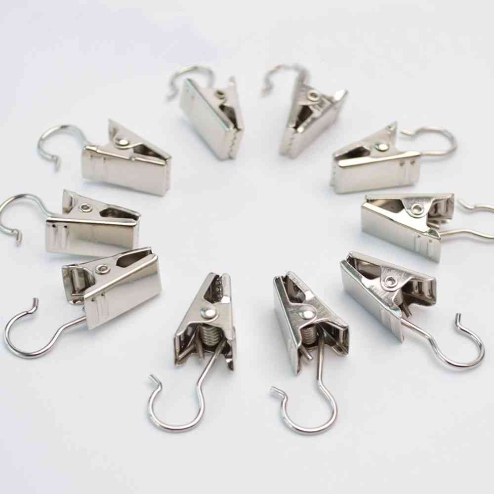 Stainless Steel Curtain Clips On Hook Hanging Clothes