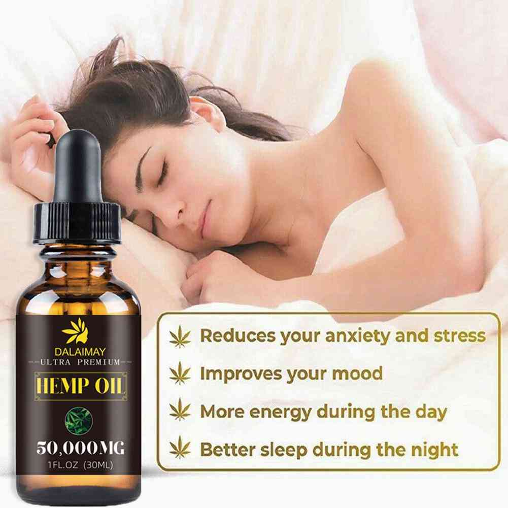 Organic Hemp Seed Oil For Anxiety & Stress Relief Improve Sleep