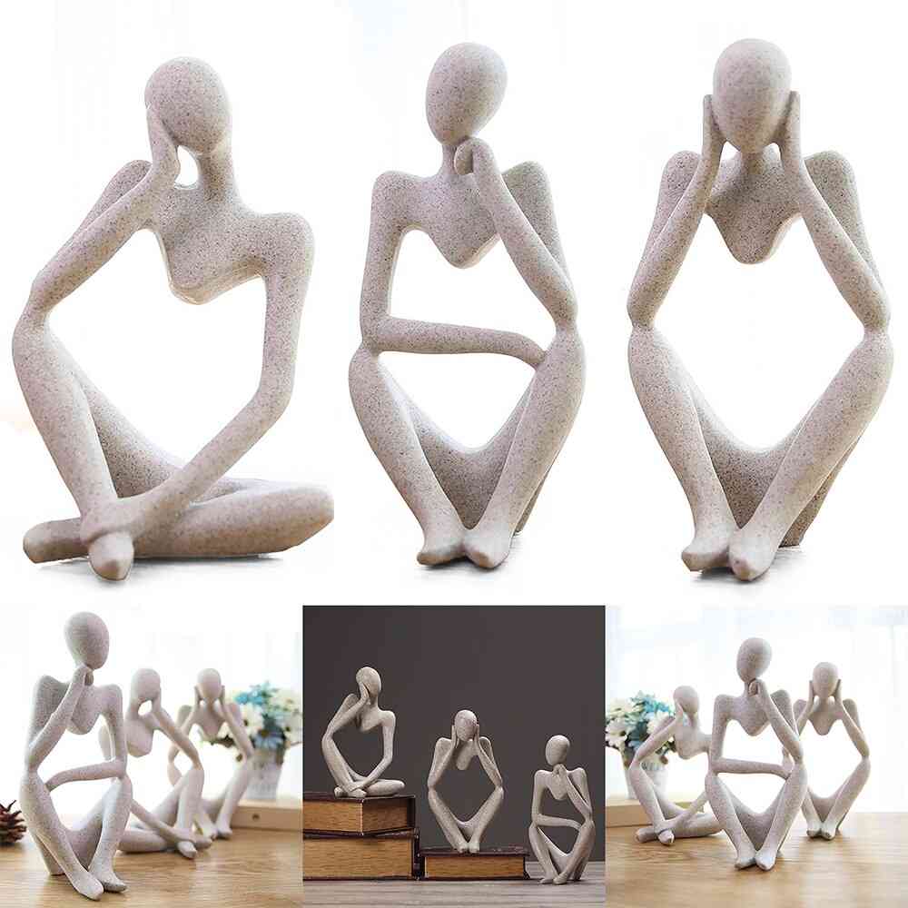 Creative Abstract Thinker People Sculptures Miniature Figurines