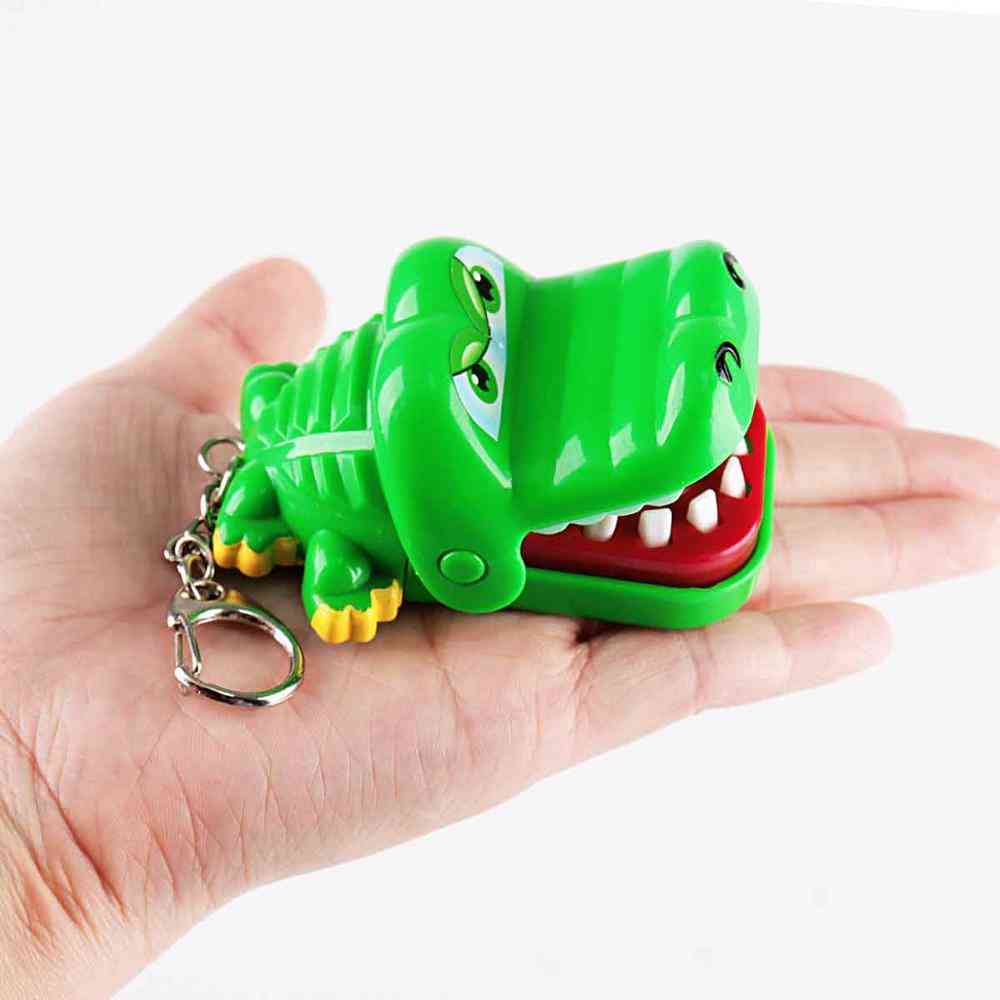 Mini avaimenperä sormen purenta krokotiili kepponen lelu