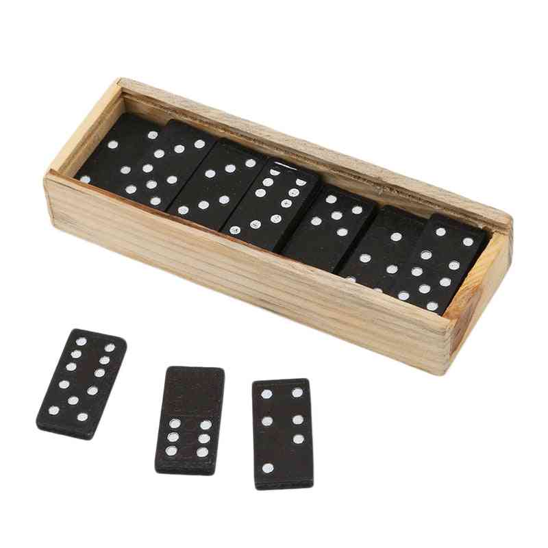 Wooden Domino Board Games Travel Table Toy