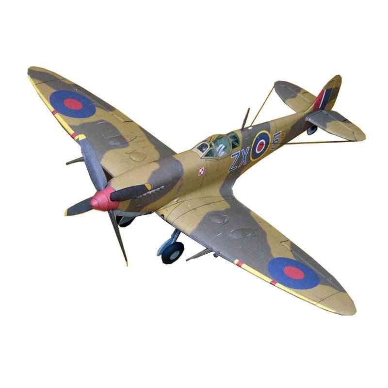 34*28cm Spitfire Fighter World War Ii Aircraft Diy 3d Paper Card Model Building Sets..