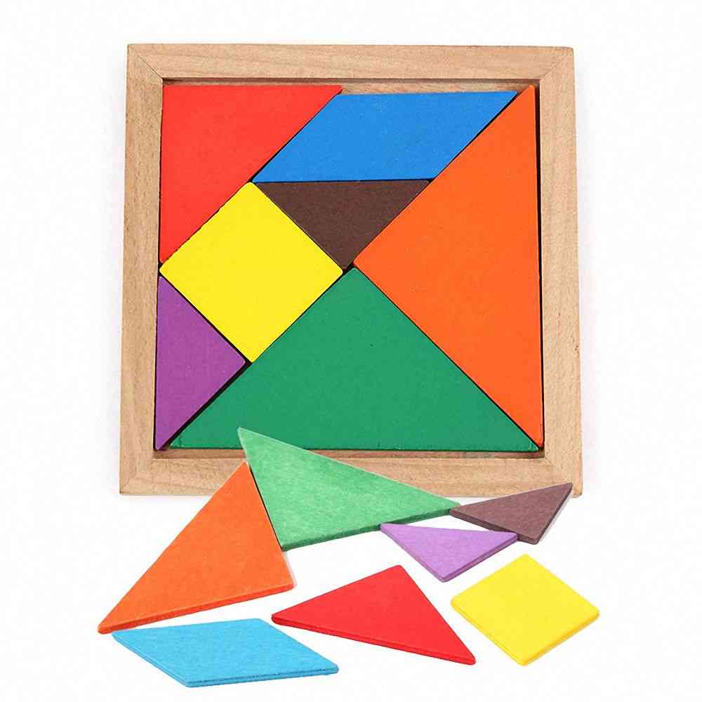 Montessori Wooden Tangram 7 Piece Jigsaw Puzzle