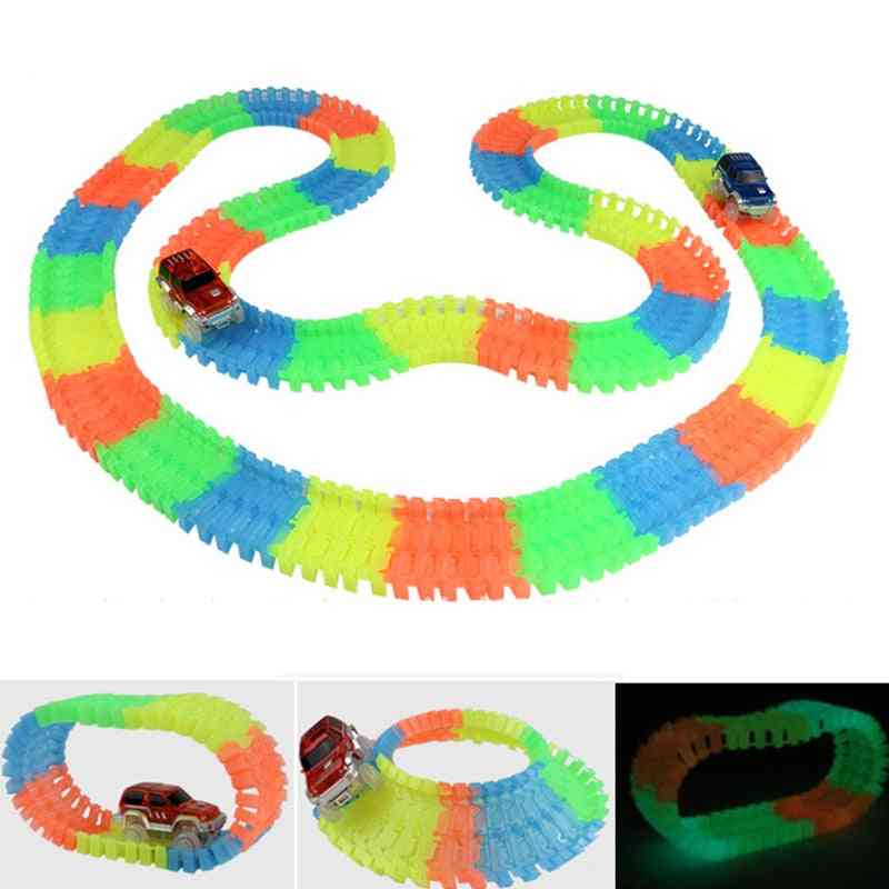 Luminous Racing Track Car With Colored Lights
