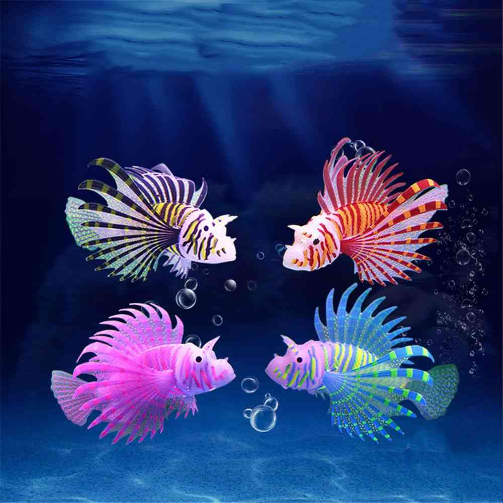 Aquarium Artificial Luminous Lionfish Fish