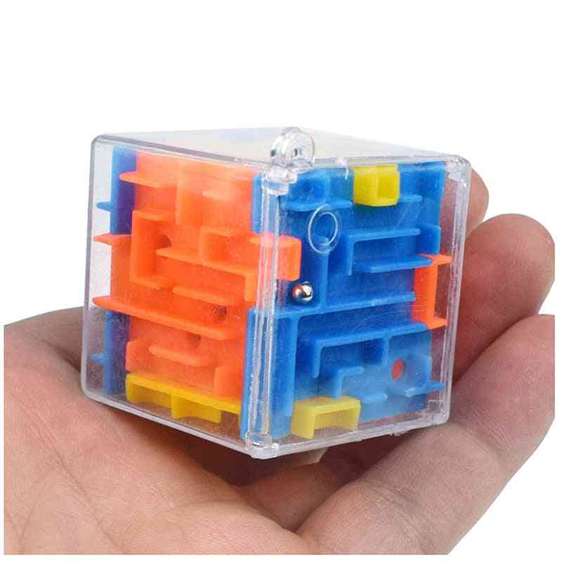 Fidget rubik kub roterande boll labyrint dekompression leksak