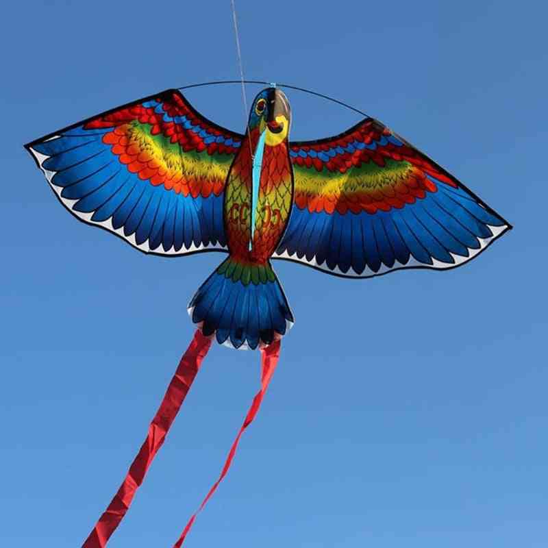 Klassisk papegoja, fågel utomhus flygande drakar