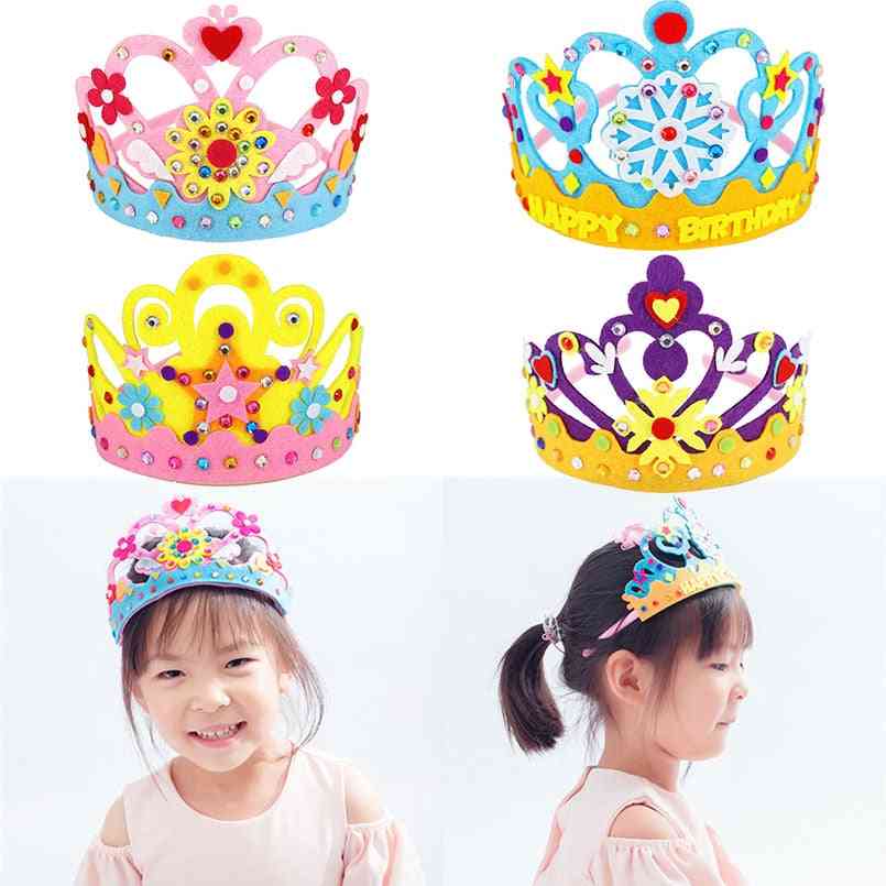 Non-woven Diy Crown Hat, Princess Headwear Toy