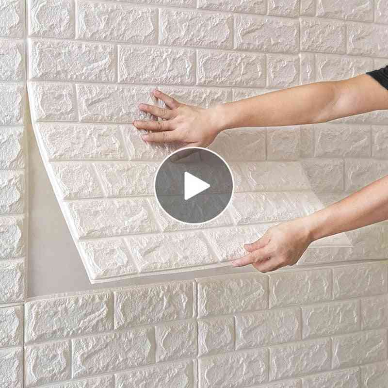 Self Adhesive Foam Brick Room Decor Diy 3d Wallpaper