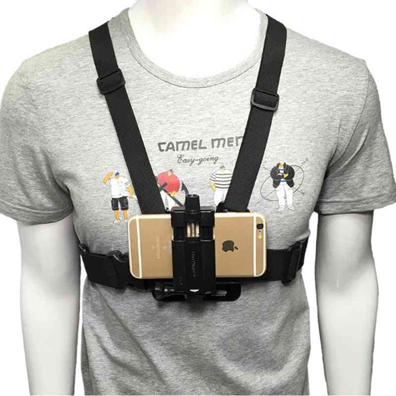 Telefonremholder brystmonteret sele/hovedbåndsbælte/rygsækklemme/beslag