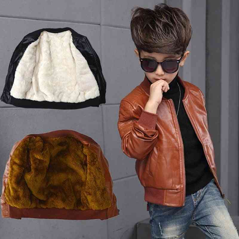 Boy Outerwear Spring / Autumn Pu Jacket
