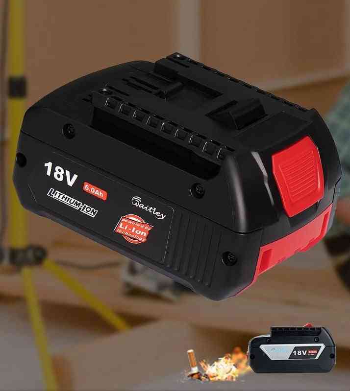 18v 6.0a Rechargeable Li-ion Battery For Bsch Tools