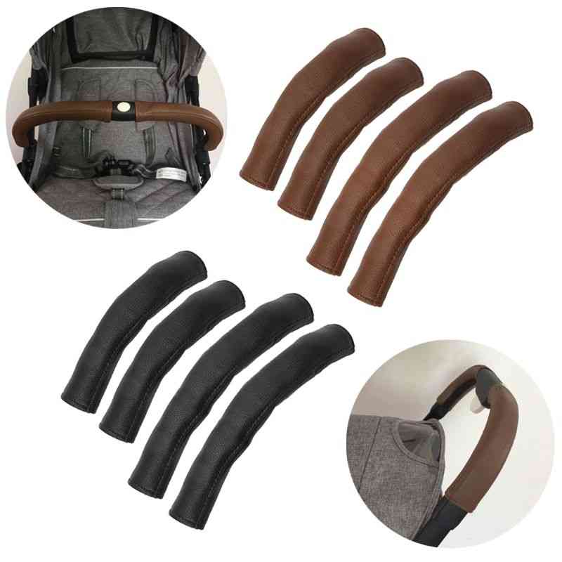 Stroller Accessories, Leather Covers Handle Wheelchairs