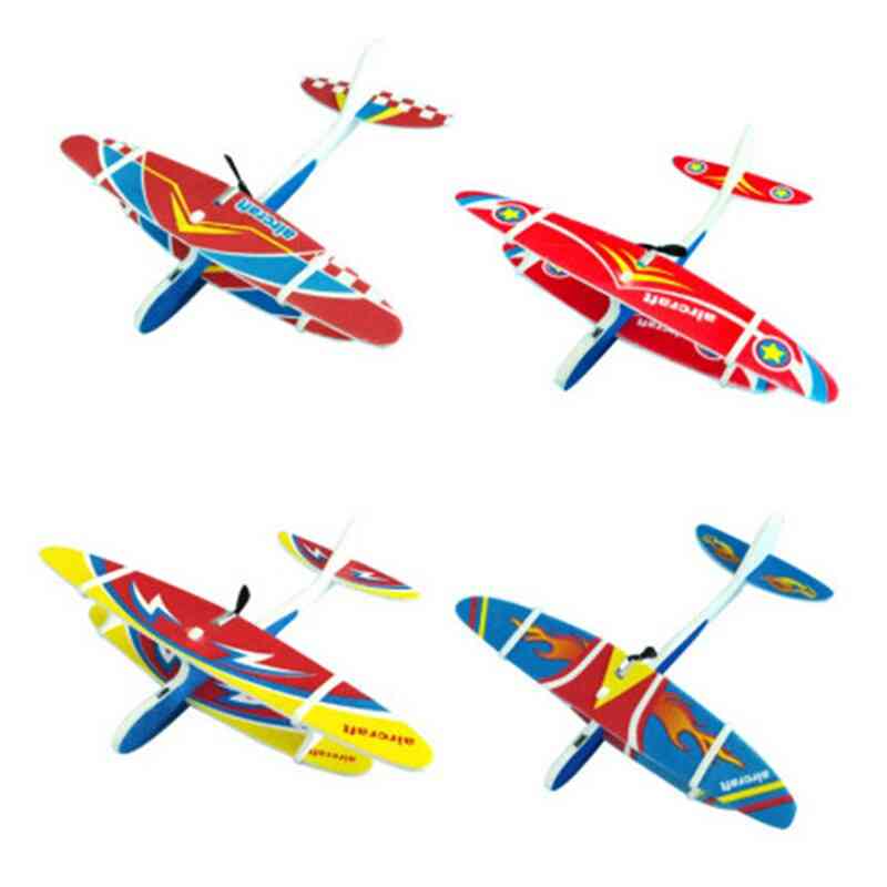 New Electric Plane Led Epp Foam Airplane Hand Launch Throwing Glider Aircraft Model Outdoor Kids Educational Toy