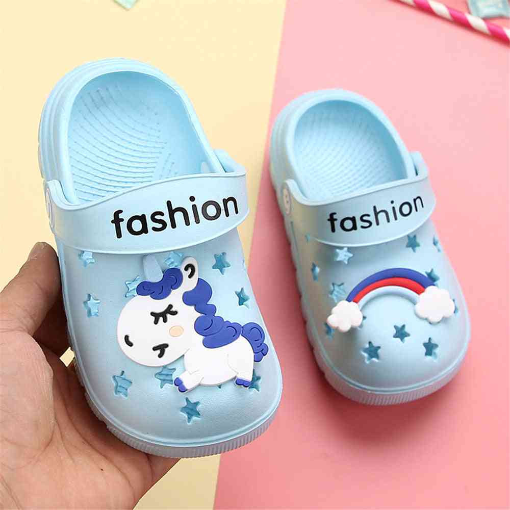 Boy Girl Rainbow Shoes, Summer Toddler Animal Slippers