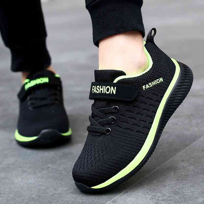 Sports Shoes, Velcro Running Breathable Mesh Casual Sneakers -
