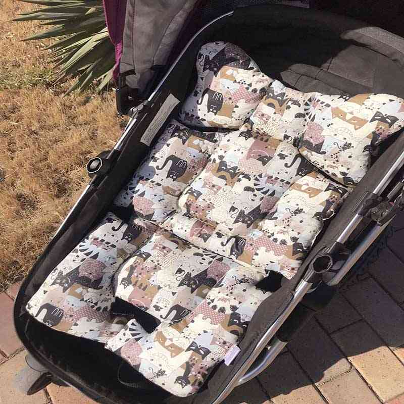 Baby Cotton Print Stroller & Car Seat / Chair Pad Mattresses Pillow Cover