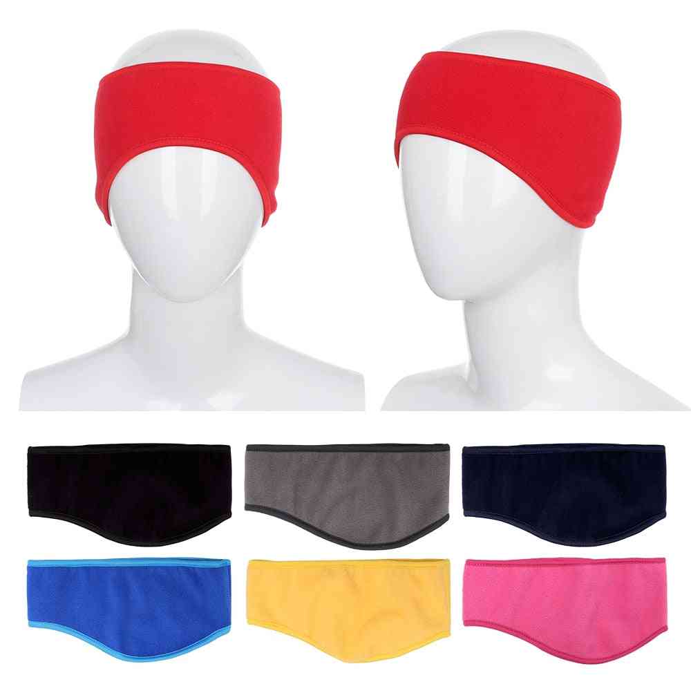 Women Men Warm Hairband Sport Running Cap Thermal Fleece Headband Earmuffs