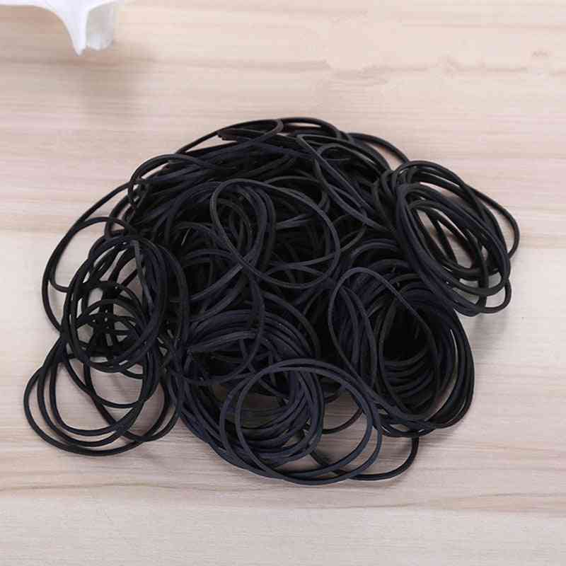 Black Rubber Bands For Hair Office School