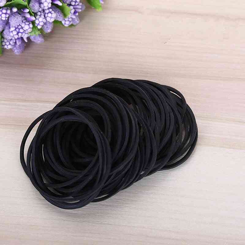 Black Rubber Bands For Hair Office School