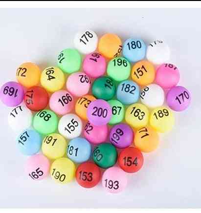 One Pack Colored Ping Pong Number Table Balls