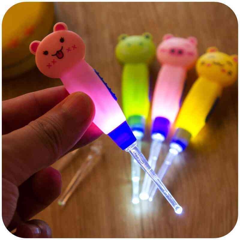 Baby Care- Ear Spoon Light Cleaning With Digging Luminous, Syringe Light