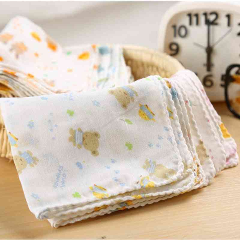 Teddy Bear- Bunny Dot Chart Printed, Small Handkerchief, Baby Feeding Towel