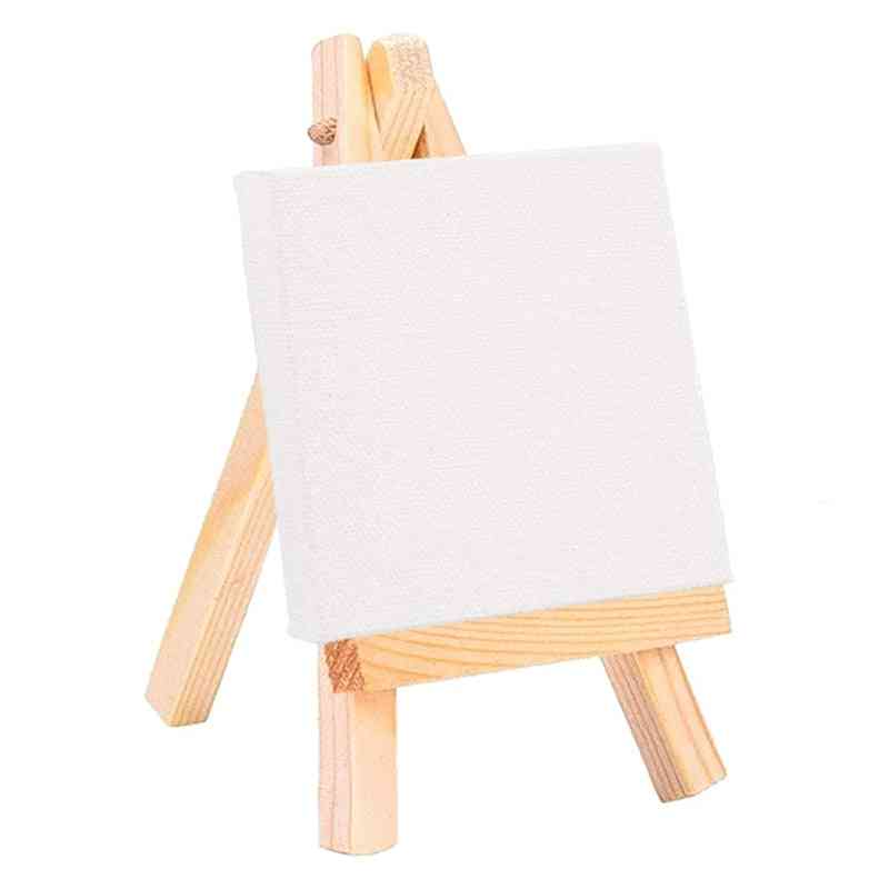 Wooden Mini Easel Canvas Set Painting