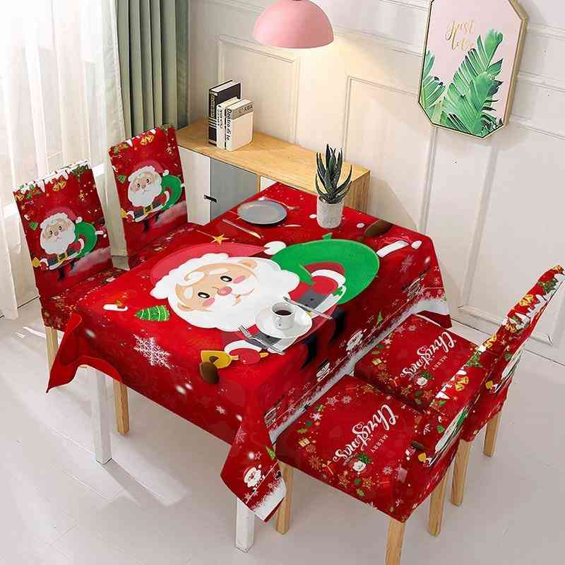 Christmas 3d Printed Polyester Rectangular Tablecloth