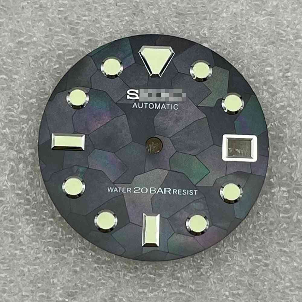 Kellon osat 28,5mm valkoinen kellotaulu vihreä valomerkit päivämäärä