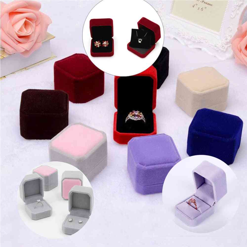 Velvet Jewelry- Earring Display Box, Ring Holder, Storage Organizer