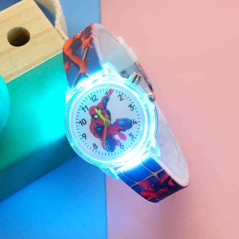 Kids Color Light Source Silicone Watch